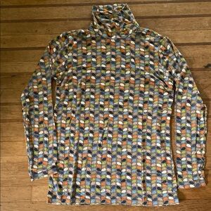 Uniqlo + Orla Kiely Mock Turtleneck long Sleeve Heattech size XL